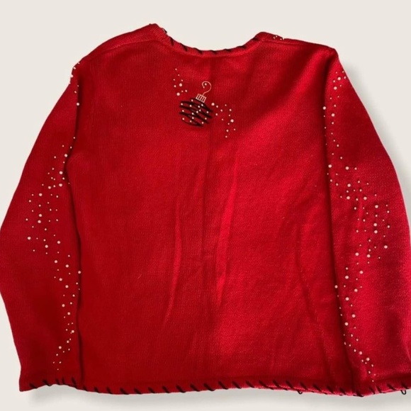 Beaded Christmas Red Sweater - Picture 8 of 8